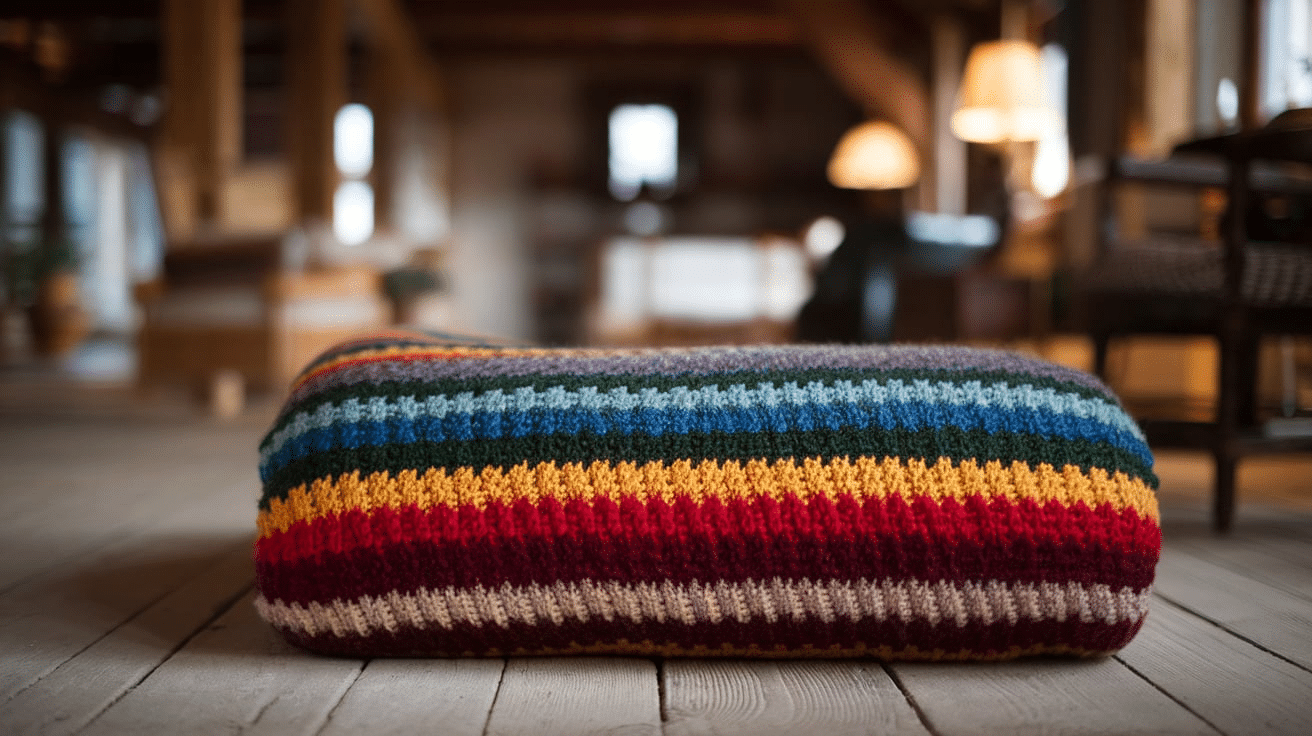 Granny_Stripe_Knit_Blanket