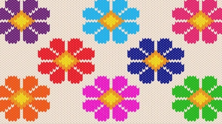 How to Read and Knit a Fair Isle Flower Chart
