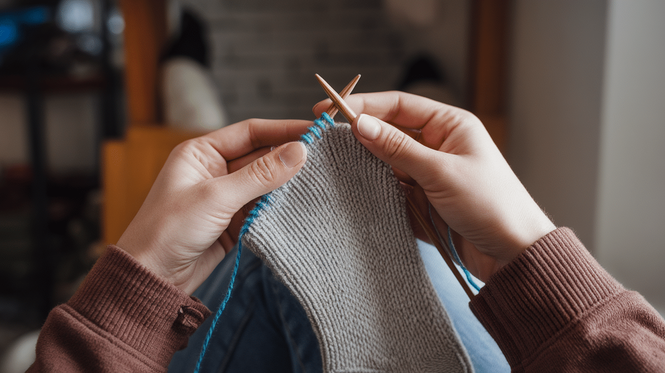 knitting sock