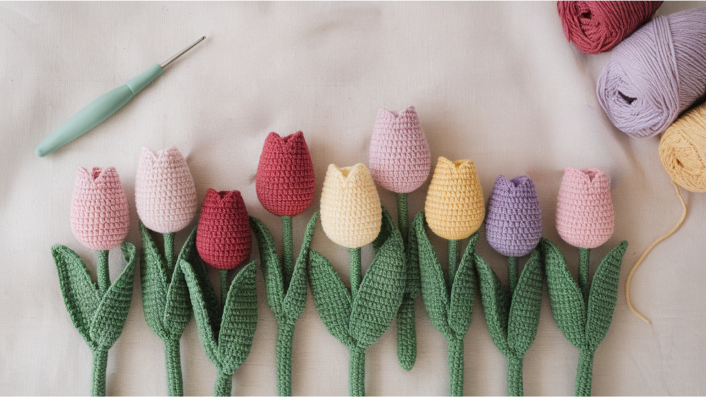 Crochet Tulip Patterns for Beginners & Advanced Crafters