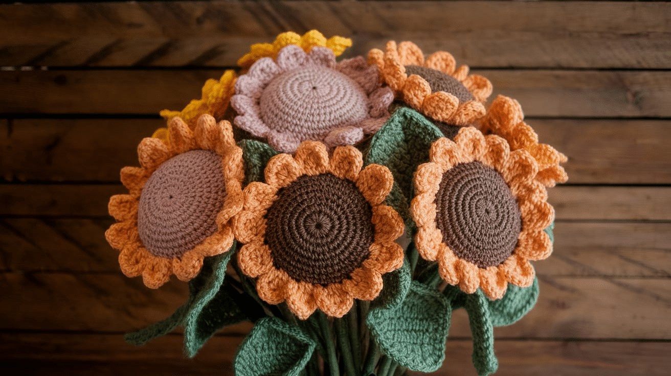Crochet_Sunflower_Bouquet