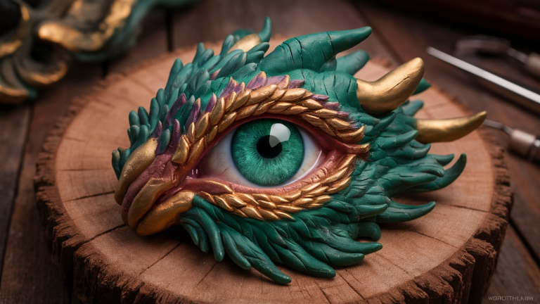How to Create a Dragon Eye Clay Sculpture?