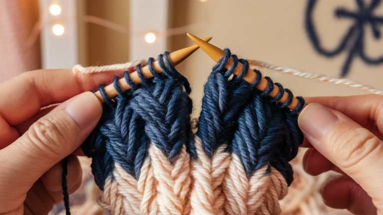 How to Knit a Two Color Brioche Stitch