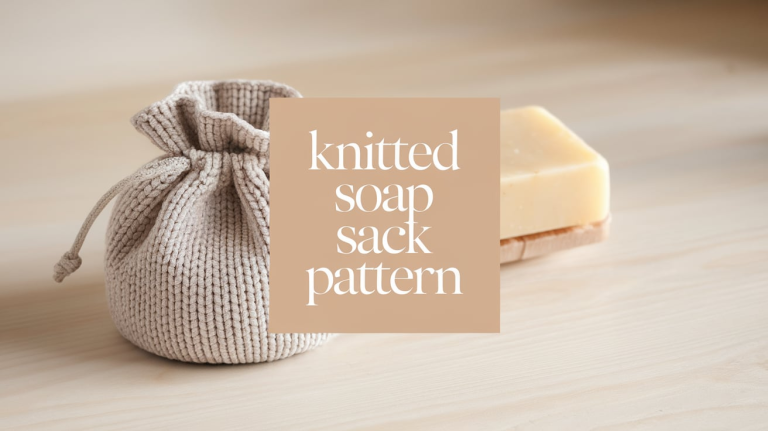 knitted soap sack free pattern easy