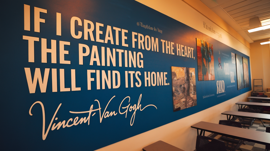 2. Famous Artist Quote Wall
