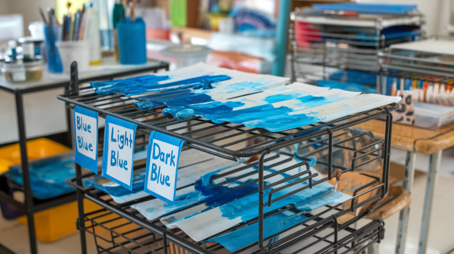 9. Drying Rack Station with Fun Labels
