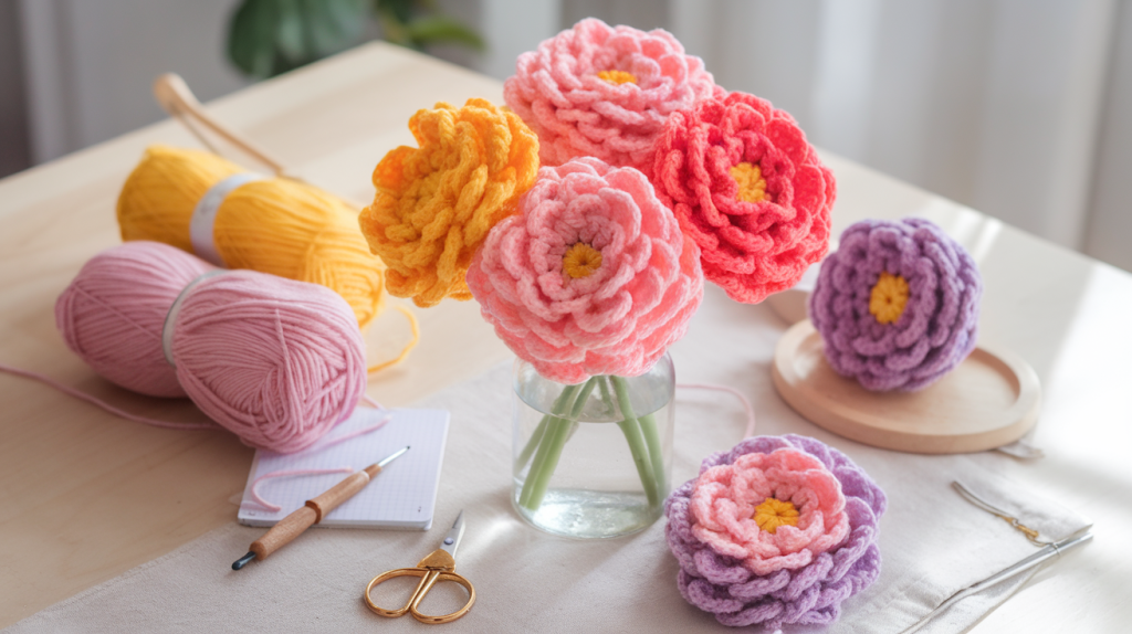 How to Crochet a Dahlia Step by Step