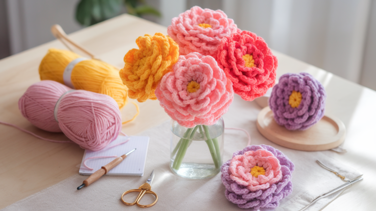 How to Crochet a Dahlia Step by Step