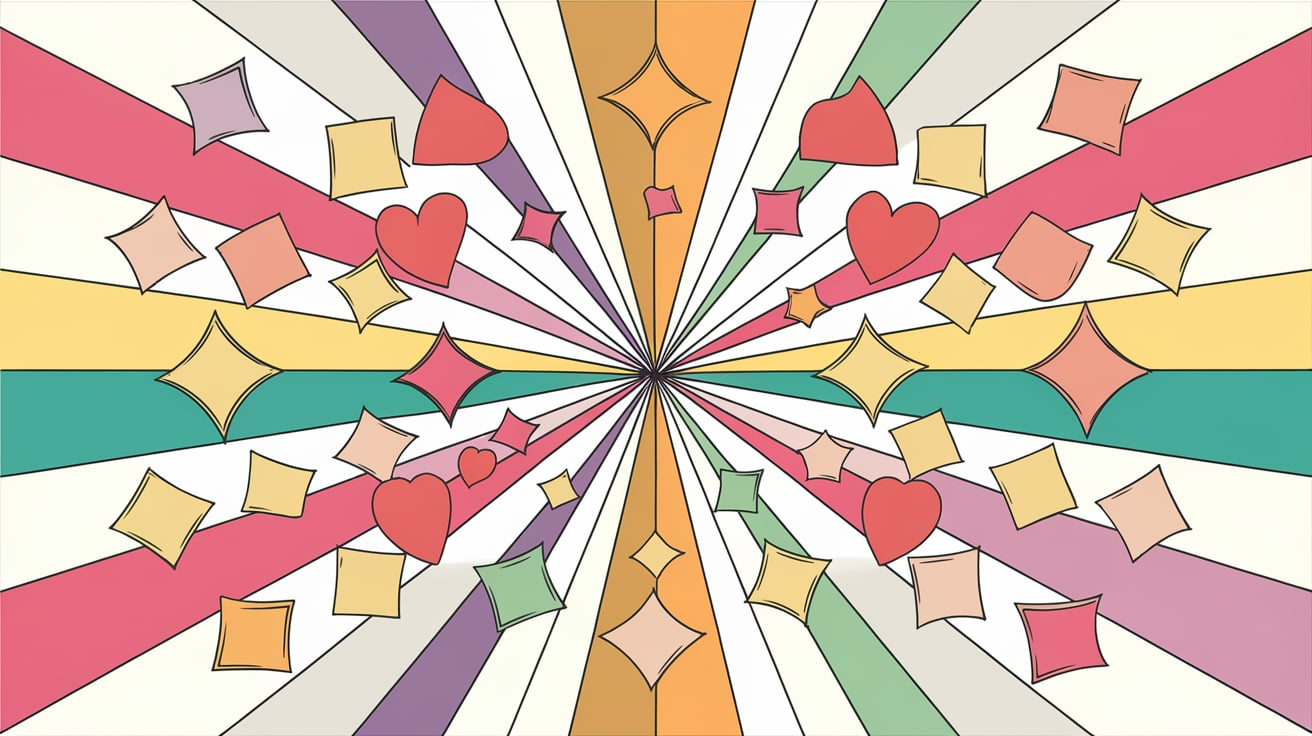 Radial Lines with Shapes
