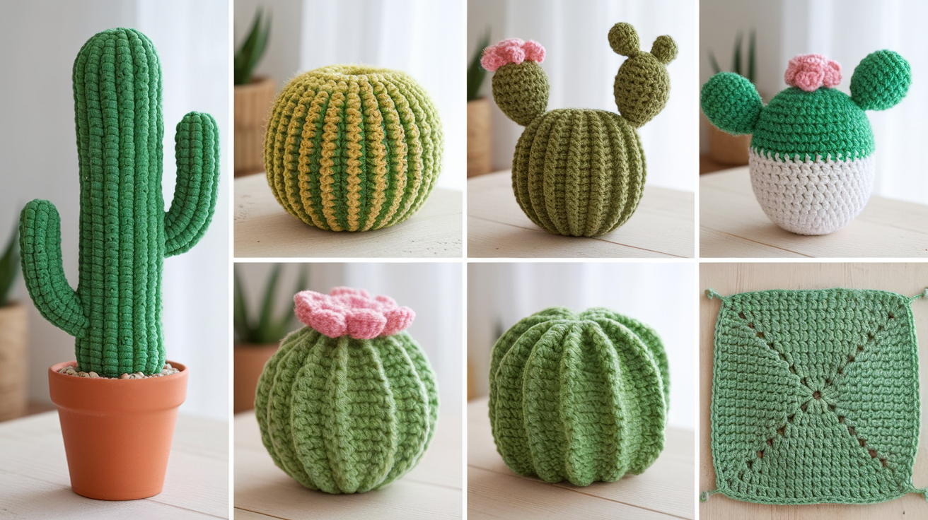 Types of Crochet Cactus
