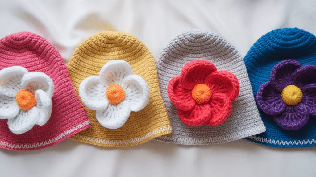 Free & Easy Crochet Flower Hat Pattern - Crafty Daisies