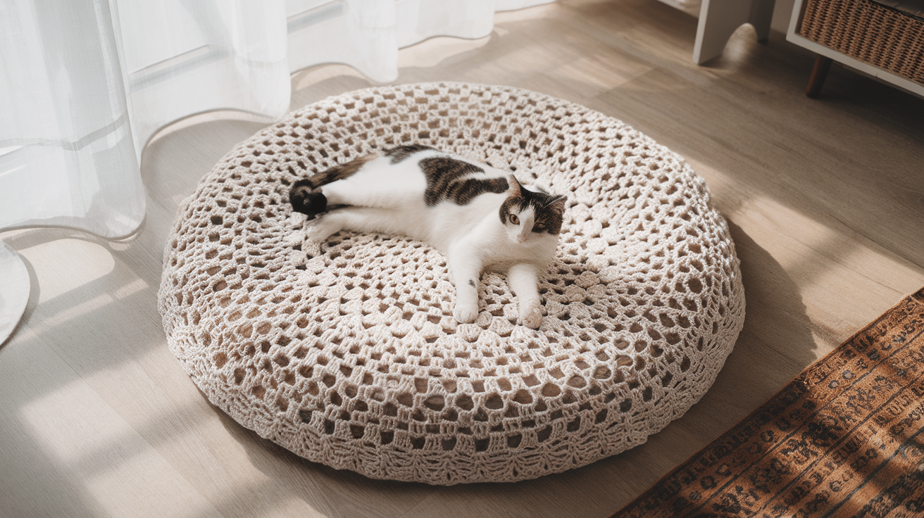 13. Giant Doily Cat Bed