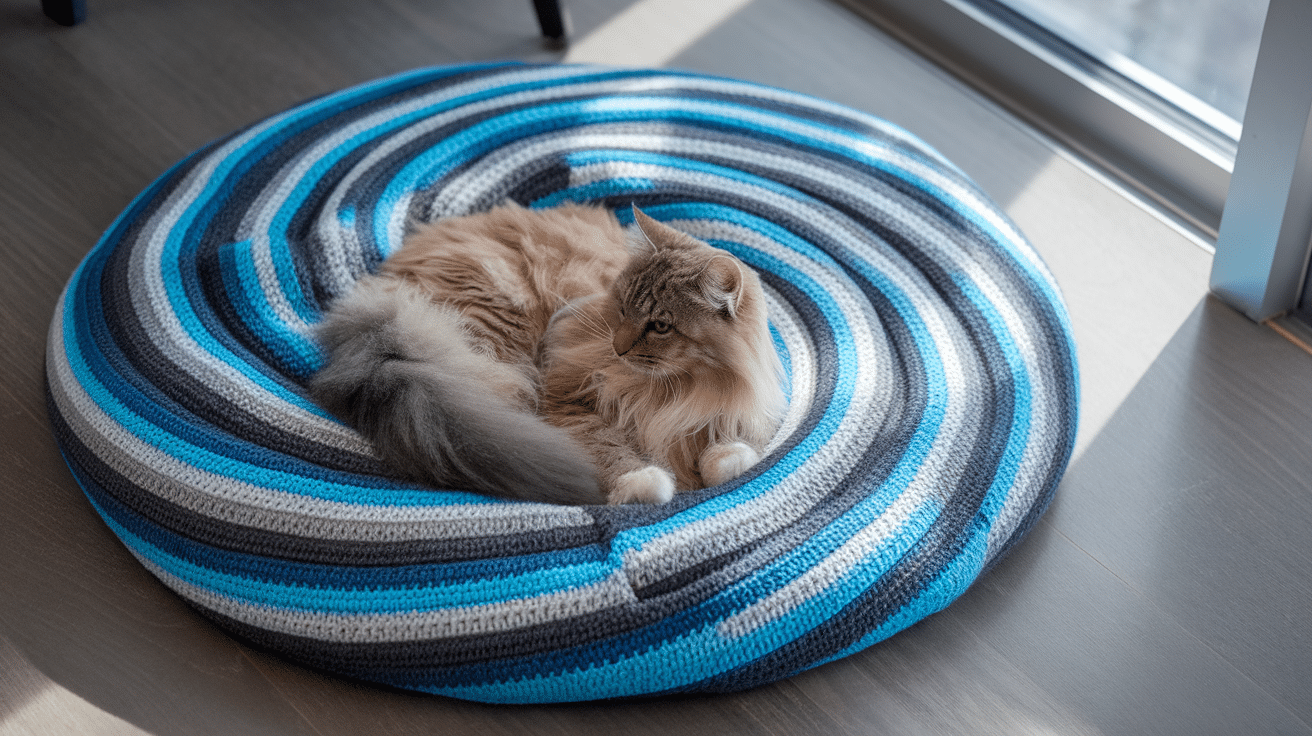 15. Two-Tone Spiral Bed