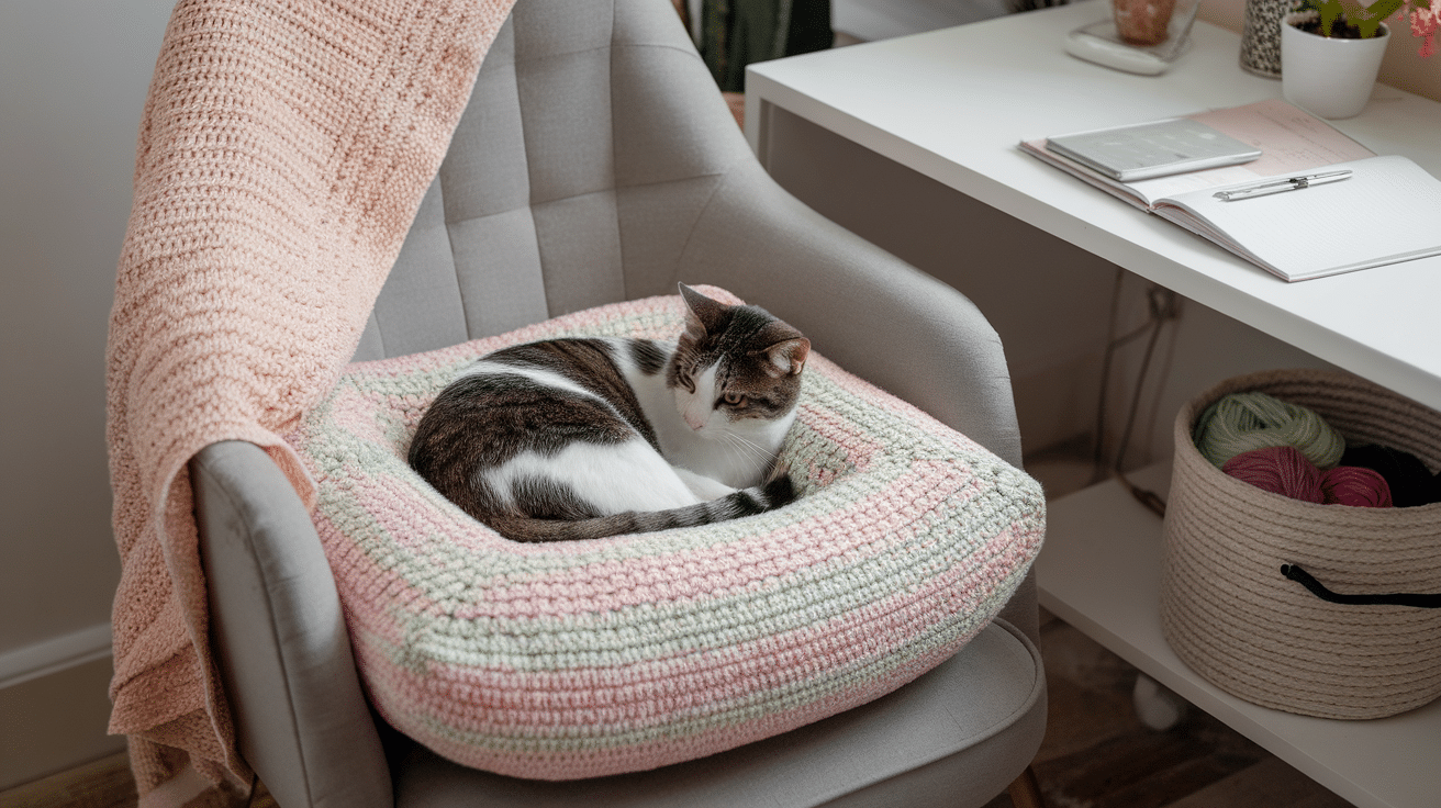 18. Square Pillow Cat Bed
