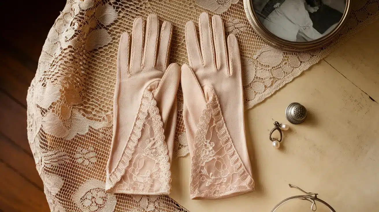 1920s Lace Knit Gloves
