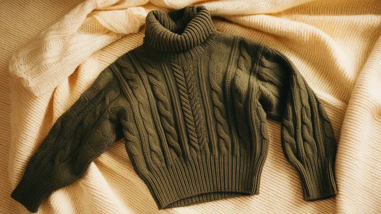 1960s Cable Knit Turtleneck