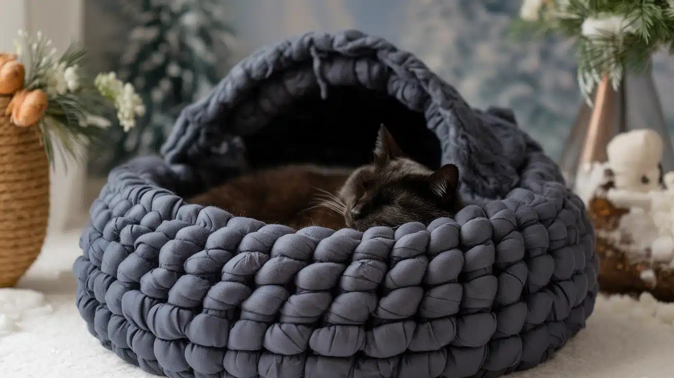 3. Chunky Yarn Nest Bed