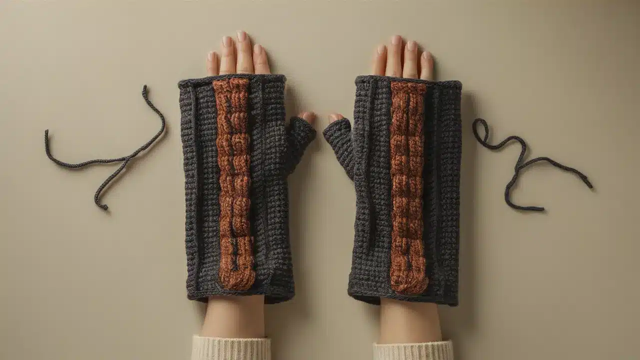 Cabled Fingerless Gloves