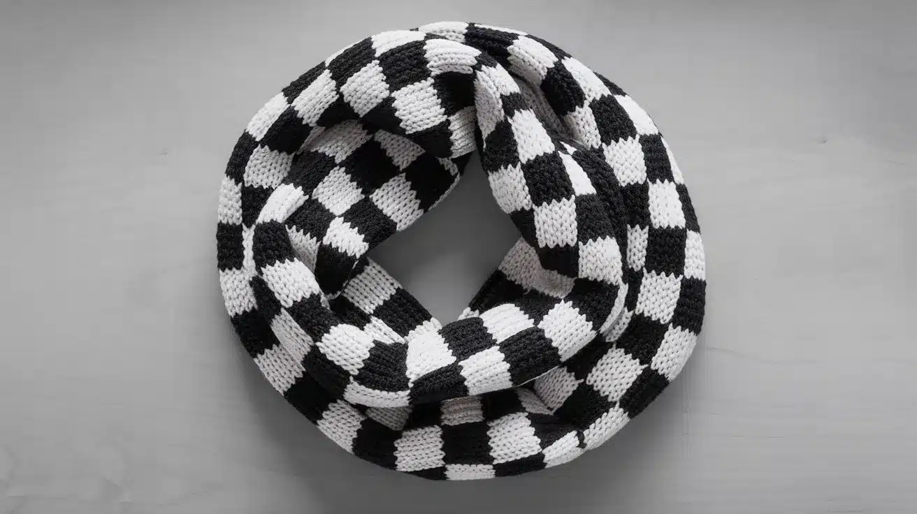 Checkerboard Infinity Scarf