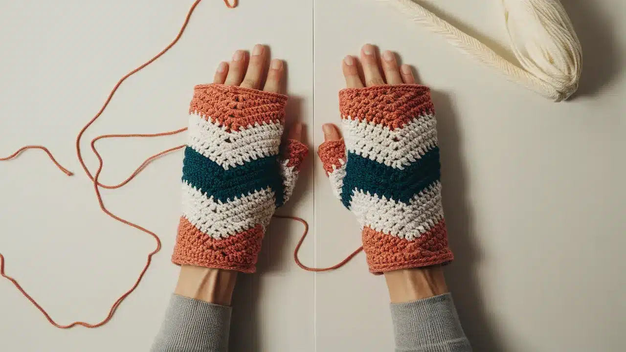 Chevron Patterned Gloves
