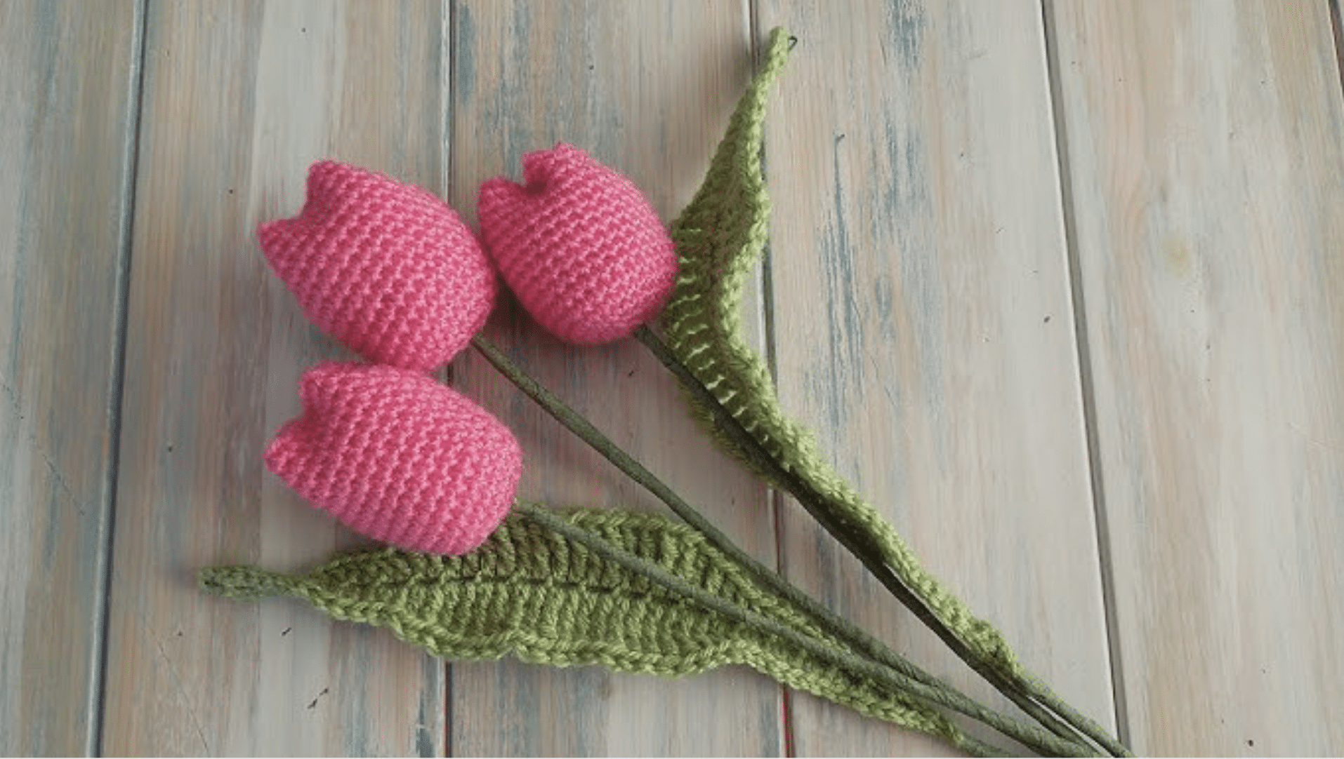 Classic Tulip crochet knitted flower