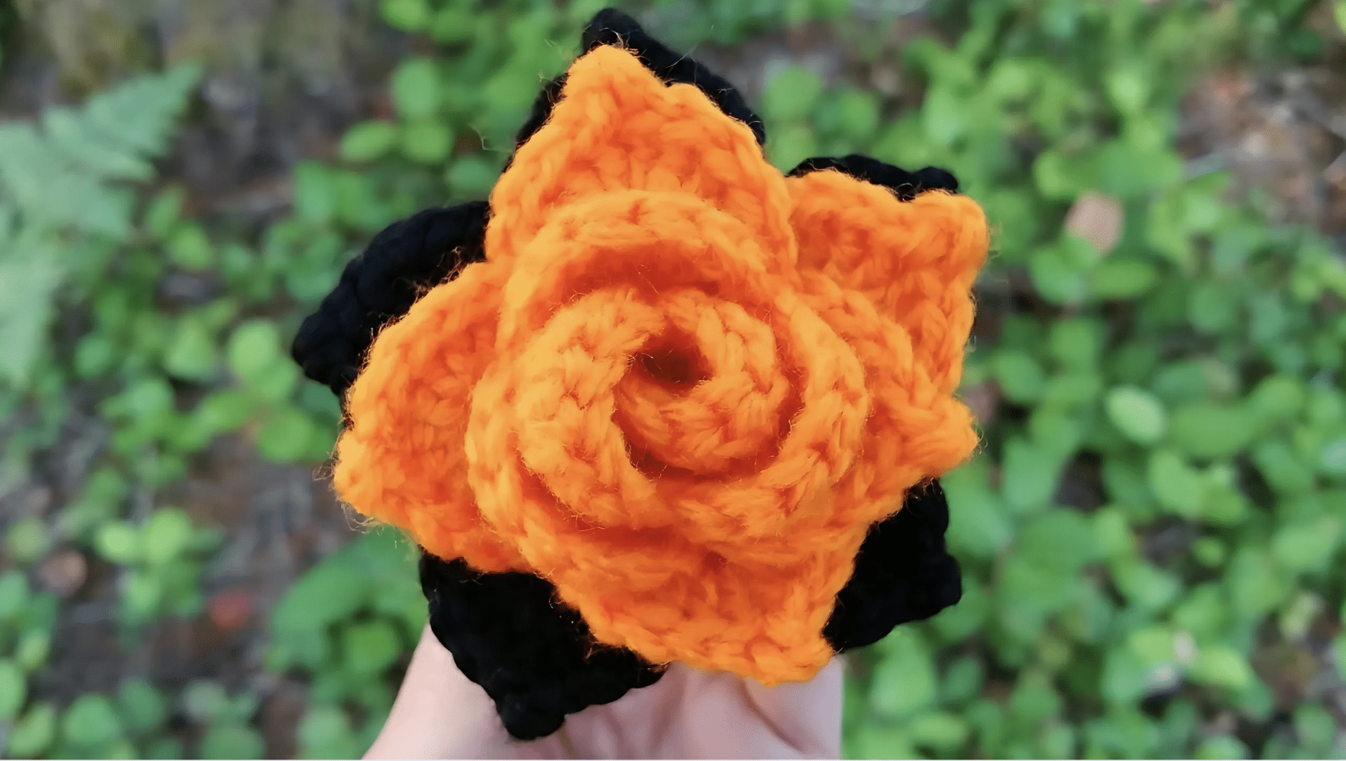 Colorful Begonia crochet knitted flower