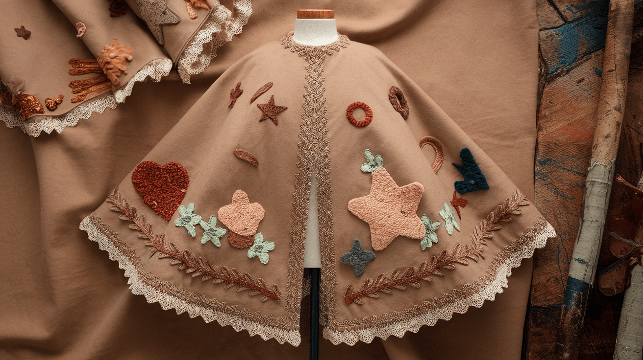 Decorative trim circle cape