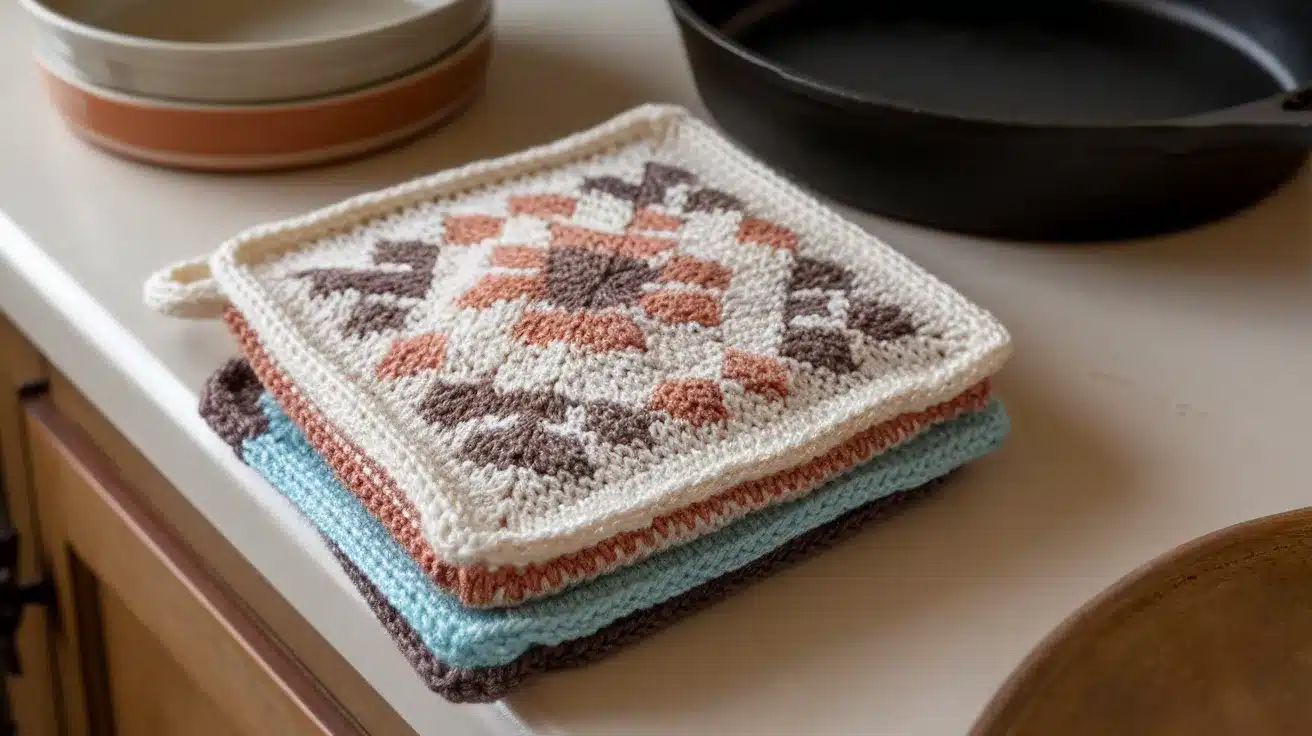Fair Isle Pot Holders
