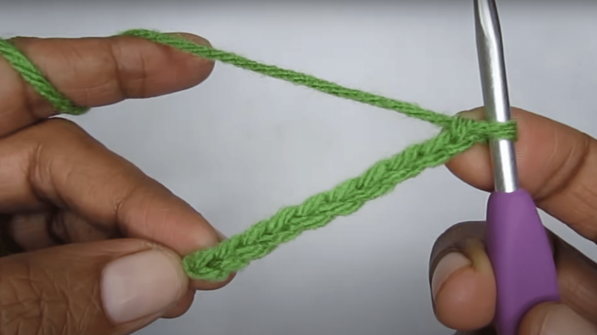 Foundation Chain of crochet sprout