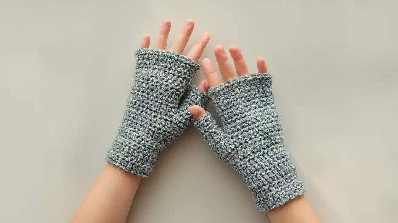 Half Double Crochet Mitts