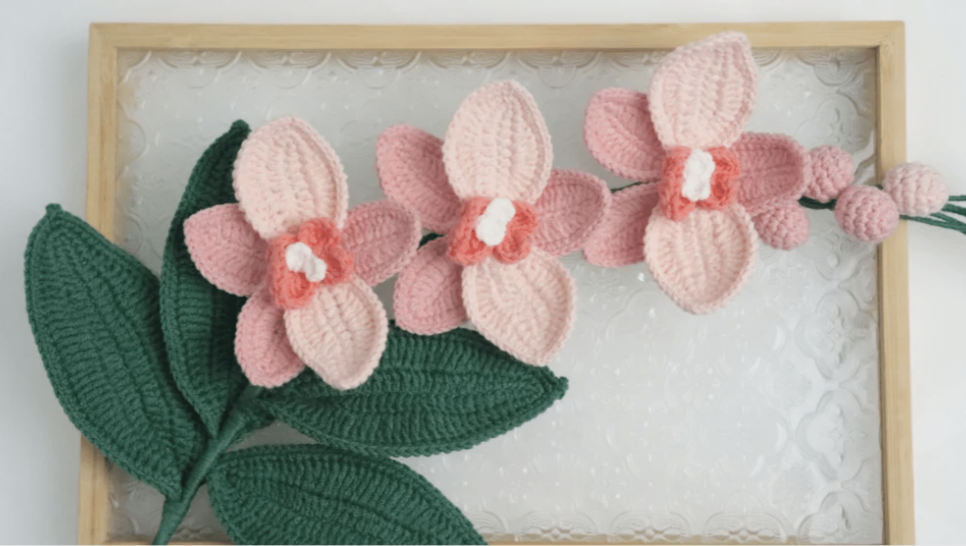 Intricate Orchid crochet knitted flower