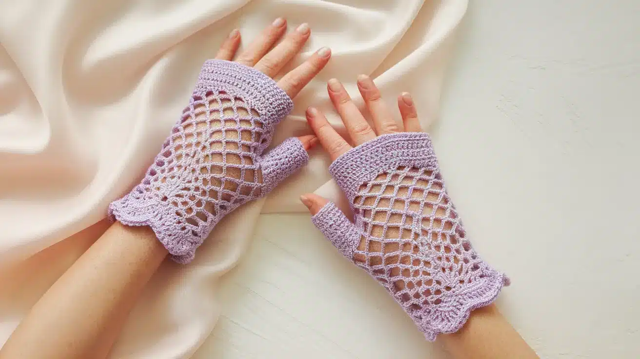 Lacy Shell Stitch Gloves