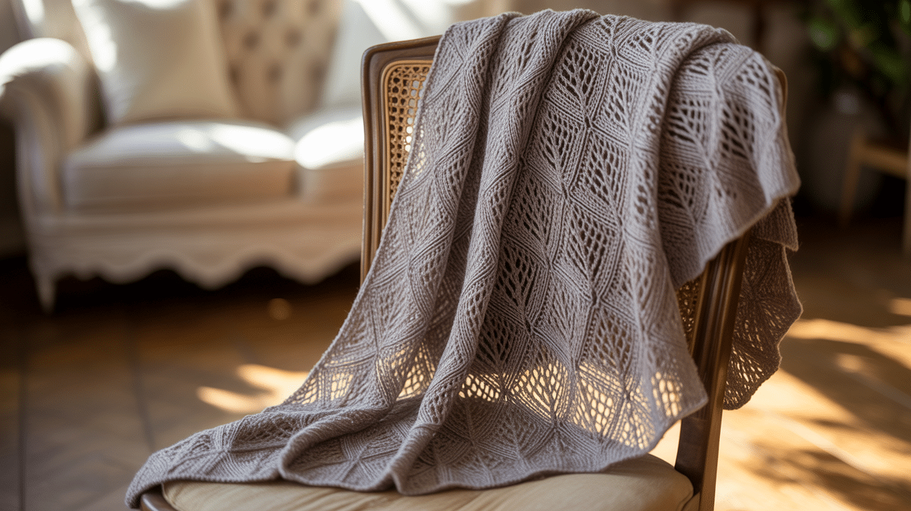 Lattice Diamond Shawl