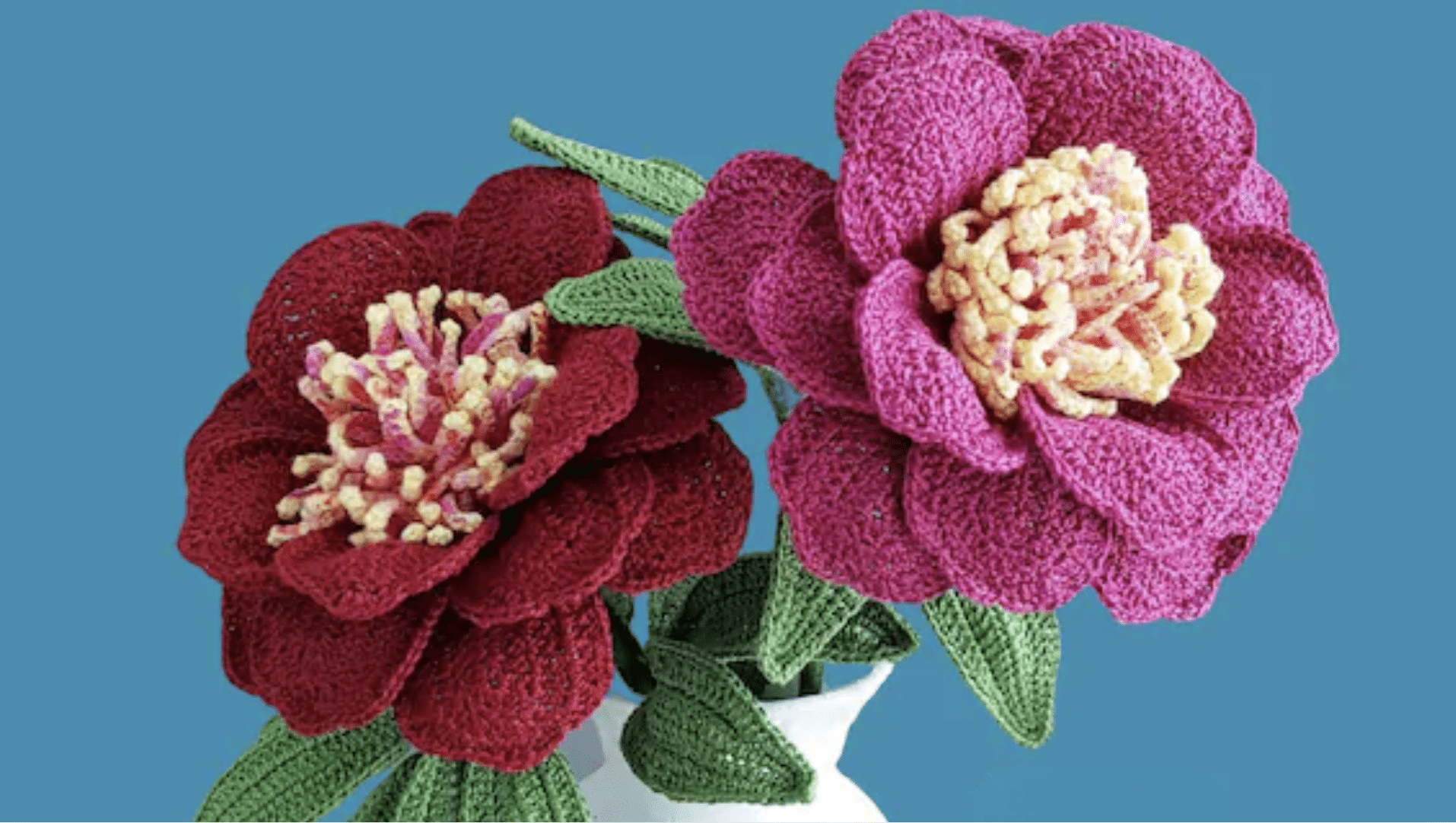 Lush Peony crochet knitted flower