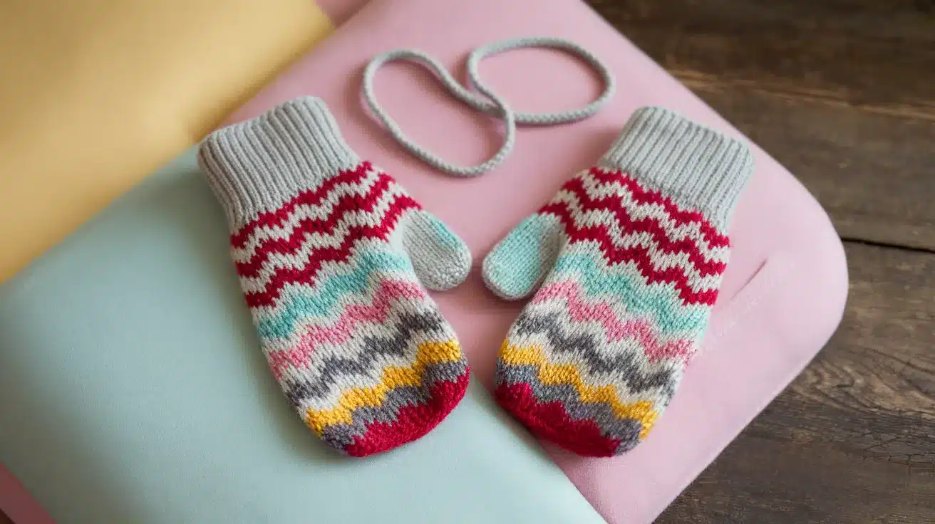 Mini Chevron Mittens
