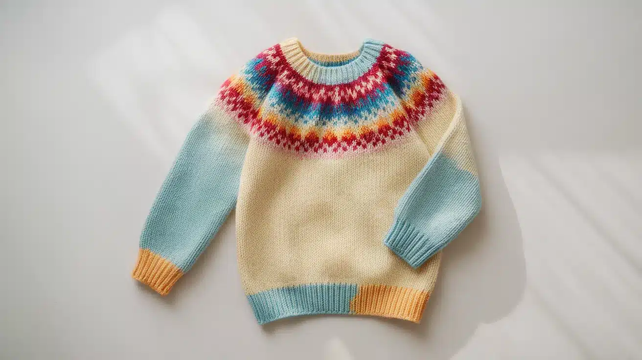  Rainbow Yoke Sweater