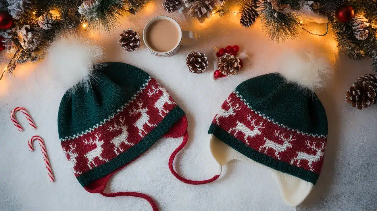 Reindeer Motif Hat
