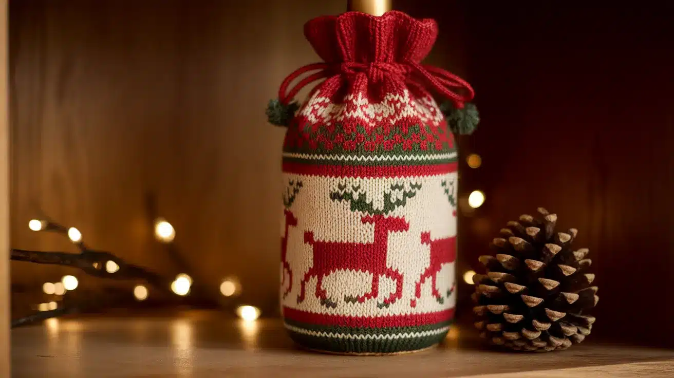 Reindeer Wine Bottle Cover