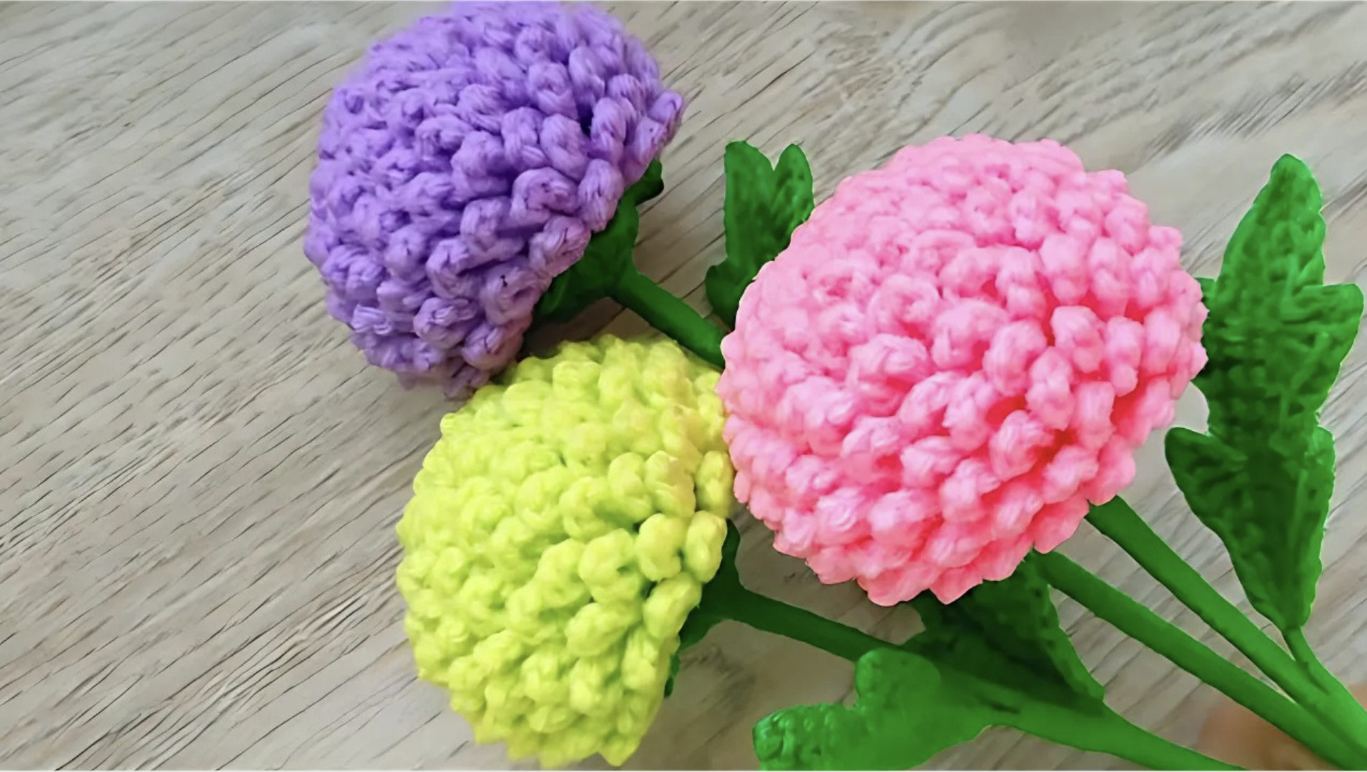 Rustic Chrysanthemum crochet knitted flower