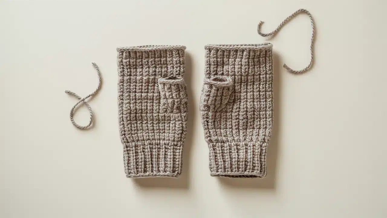 Simple Ribbed Wrist Warmers