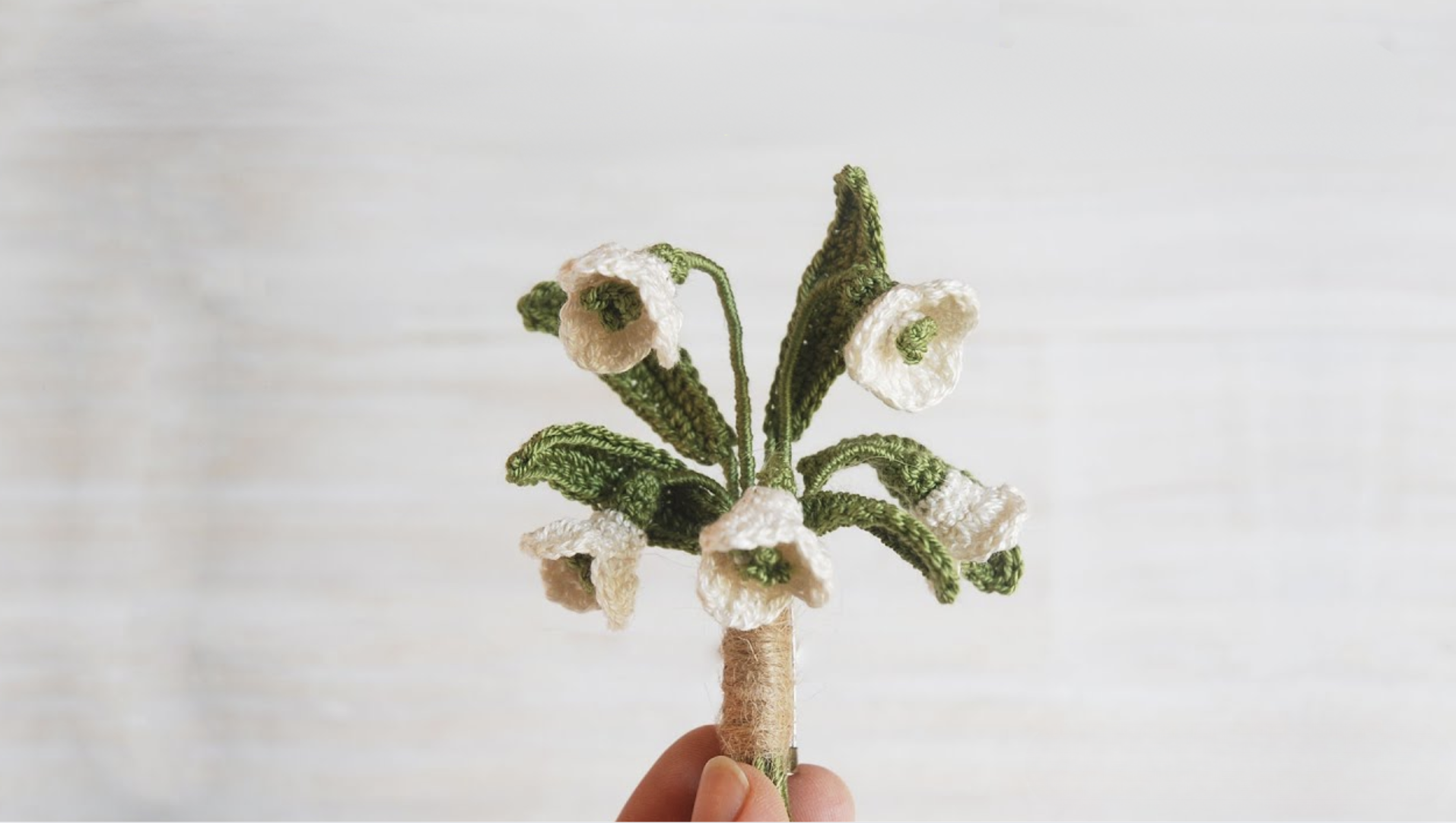 Small Snowdrop crochet knitted flower