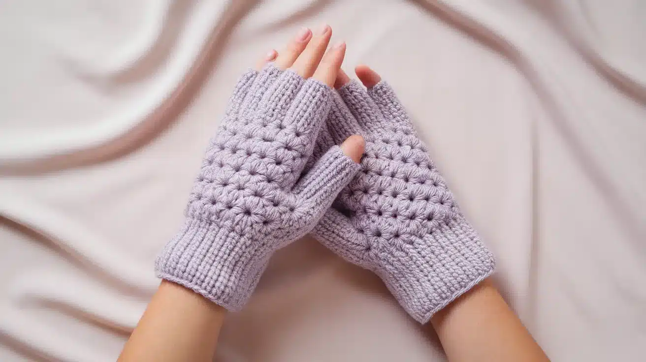 Star Stitch Fingerless Gloves