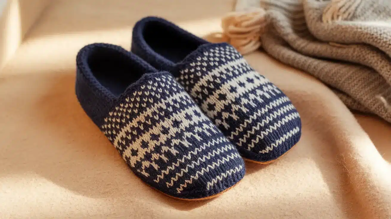Two-Color Cozy Slippers