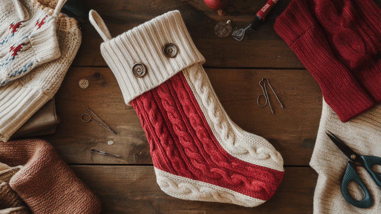 Upcycled Sweater Stocking