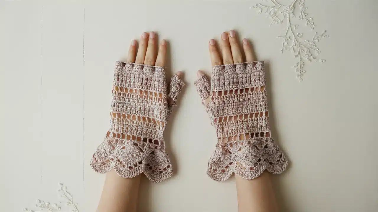 Vintage Lace-Inspired Gloves