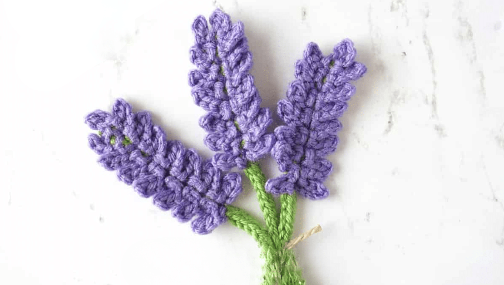 Whimsical Lavender crochet knitted flower