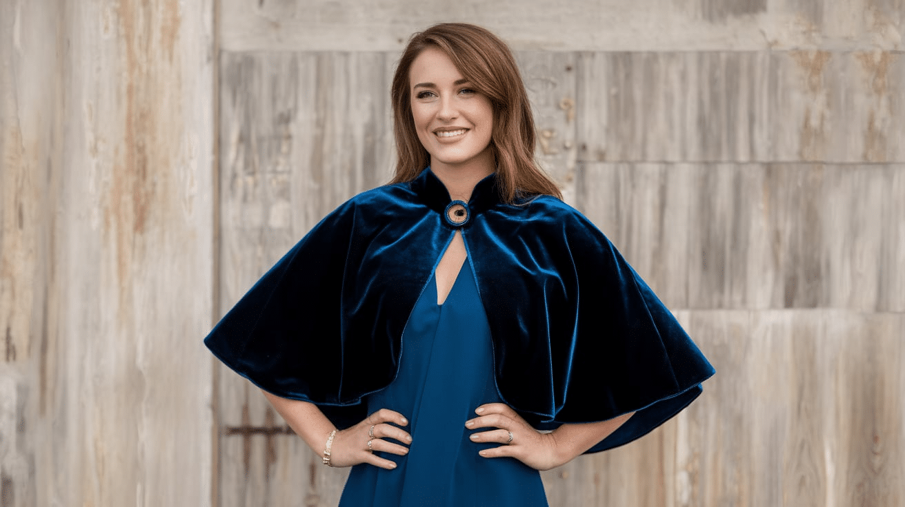 circle cape velvet
