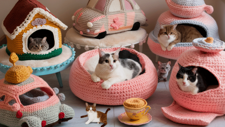crochet cat beds