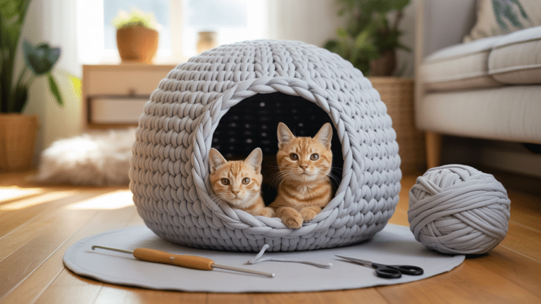 crochet cat cave pattern free