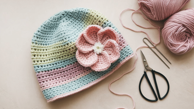 crochet flower hat pattern free